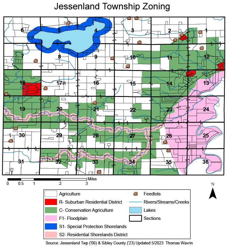 Jessenland Township Zoning Map